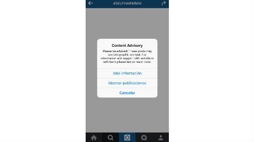 Instagram contra la promocion de la autolesion